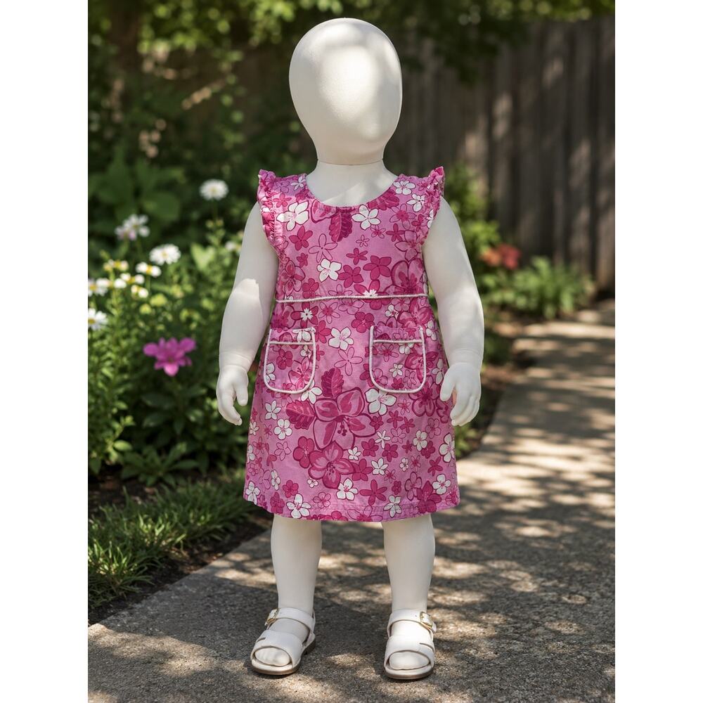 Y2K Hawaiian The Childrens Place pink Hawaii Dress size 18 months